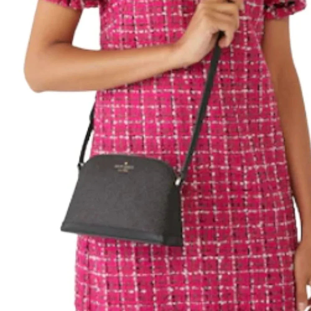 Kate Spade Black Tinsel Small Dome Crossbody